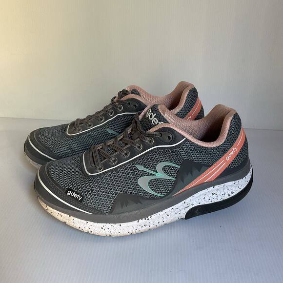 Gdefy Women’s Athletic Walking Shoes Gray Orange Mesh Comfort Sneakers Size ~9 - Picture 1 of 8